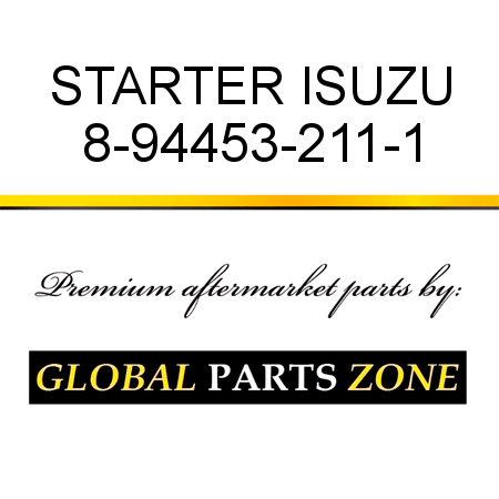 STARTER ISUZU 8-94453-211-1