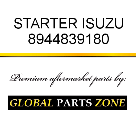 STARTER ISUZU 8944839180