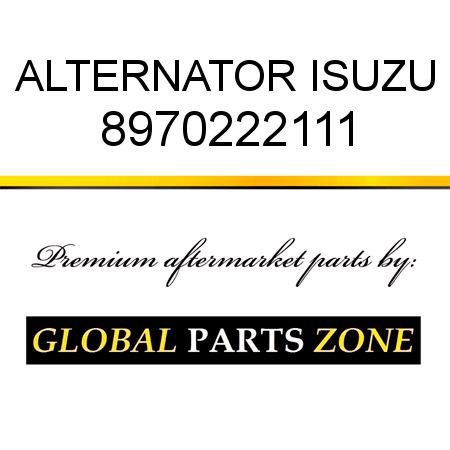 ALTERNATOR ISUZU 8970222111