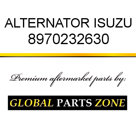 ALTERNATOR ISUZU 8970232630