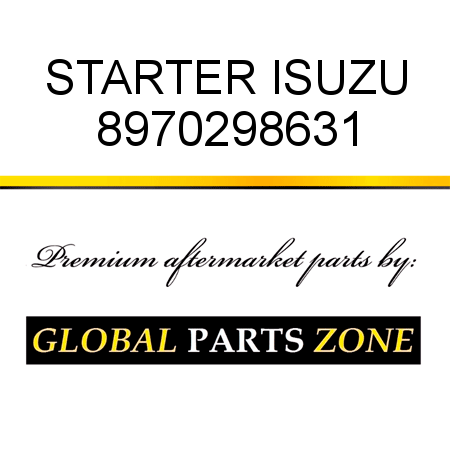 STARTER ISUZU 8970298631