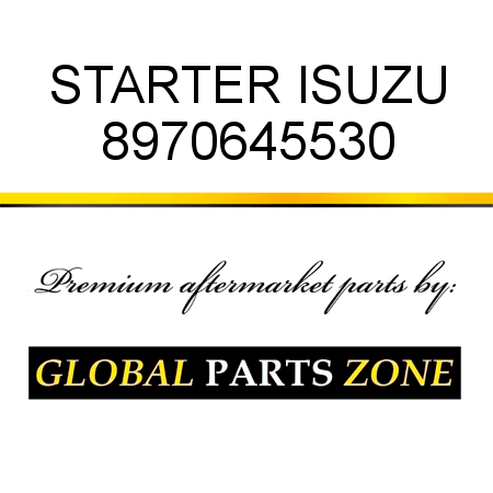STARTER ISUZU 8970645530