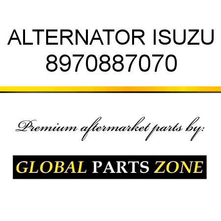 ALTERNATOR ISUZU 8970887070