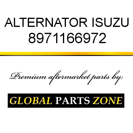 ALTERNATOR ISUZU 8971166972