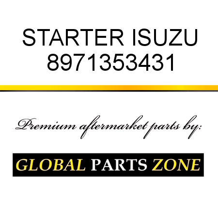 STARTER ISUZU 8971353431