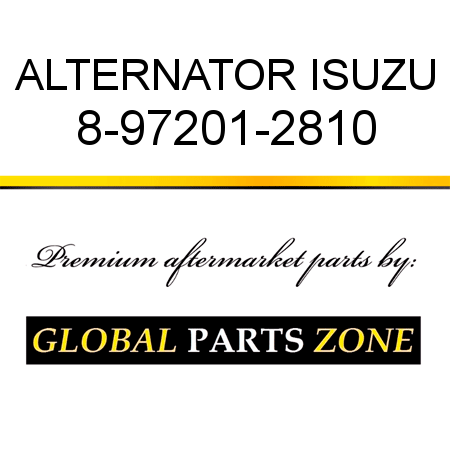 ALTERNATOR ISUZU 8-97201-2810