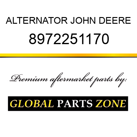 ALTERNATOR JOHN DEERE 8972251170