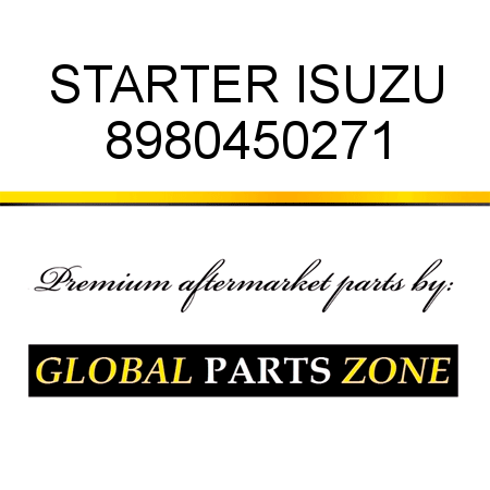 STARTER ISUZU 8980450271