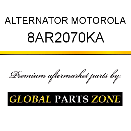 ALTERNATOR MOTOROLA 8AR2070KA