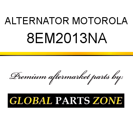 ALTERNATOR MOTOROLA 8EM2013NA