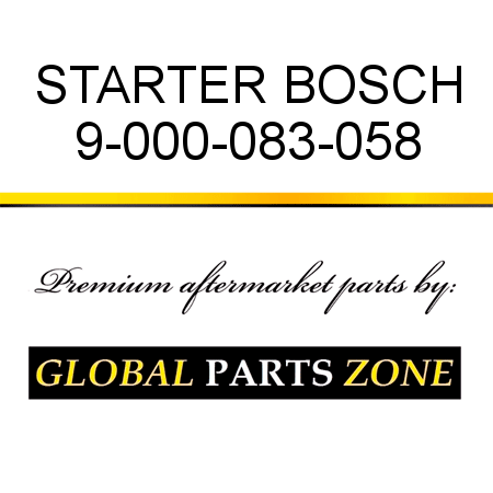 STARTER BOSCH 9-000-083-058