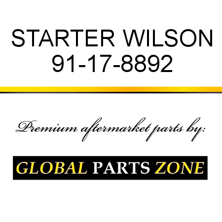 STARTER WILSON 91-17-8892