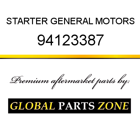 STARTER GENERAL MOTORS 94123387