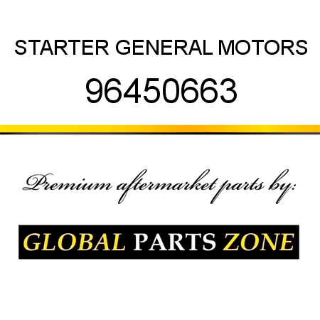 STARTER GENERAL MOTORS 96450663