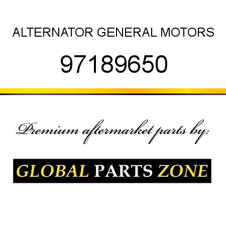 ALTERNATOR GENERAL MOTORS 97189650