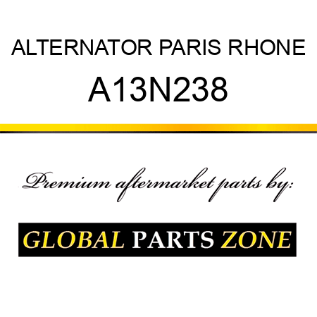 ALTERNATOR PARIS RHONE A13N238