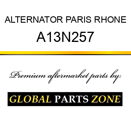 ALTERNATOR PARIS RHONE A13N257