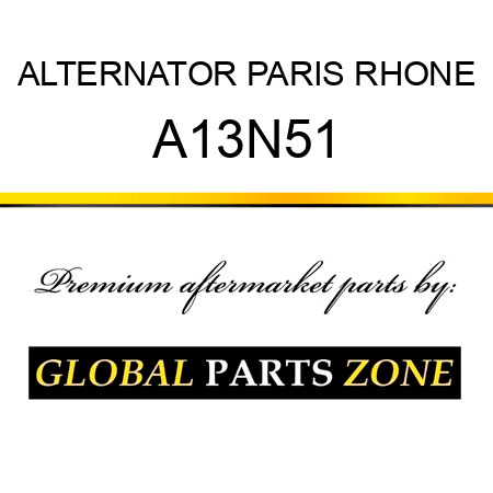 ALTERNATOR PARIS RHONE A13N51