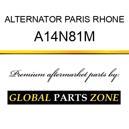ALTERNATOR PARIS RHONE A14N81M