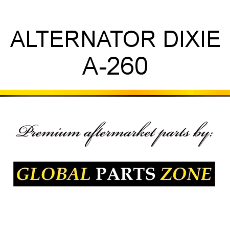 ALTERNATOR DIXIE A-260