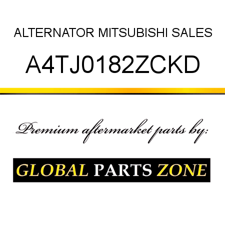 ALTERNATOR MITSUBISHI SALES A4TJ0182ZCKD