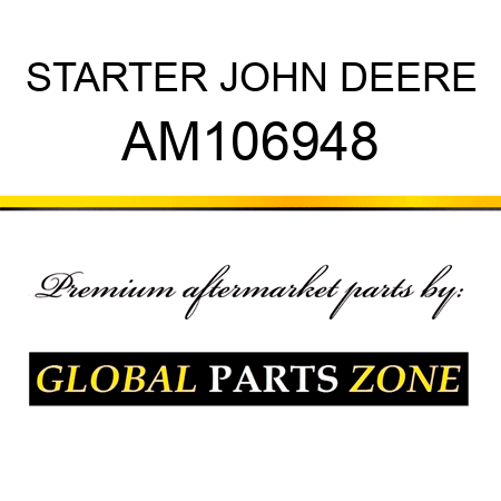 STARTER JOHN DEERE AM106948
