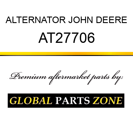 ALTERNATOR JOHN DEERE AT27706