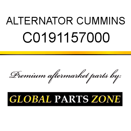 ALTERNATOR CUMMINS C0191157000