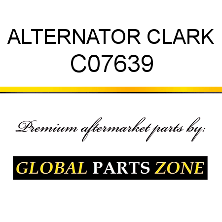 ALTERNATOR CLARK C07639