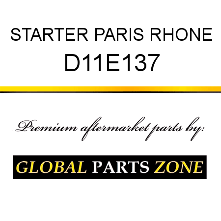 STARTER PARIS RHONE D11E137