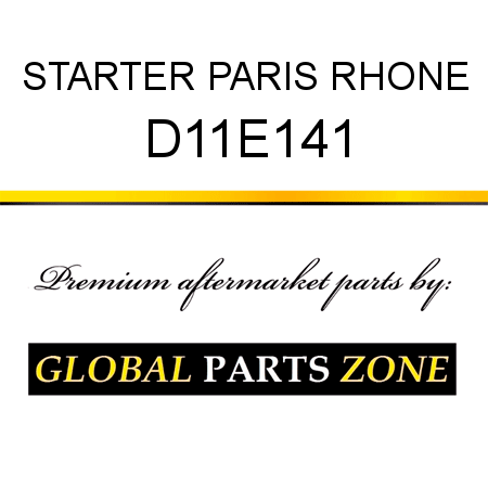 STARTER PARIS RHONE D11E141