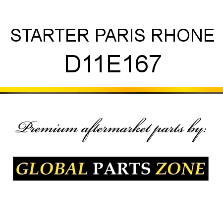 STARTER PARIS RHONE D11E167