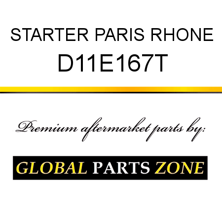 STARTER PARIS RHONE D11E167T