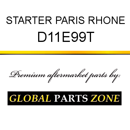STARTER PARIS RHONE D11E99T