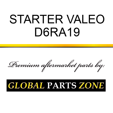 STARTER VALEO D6RA19