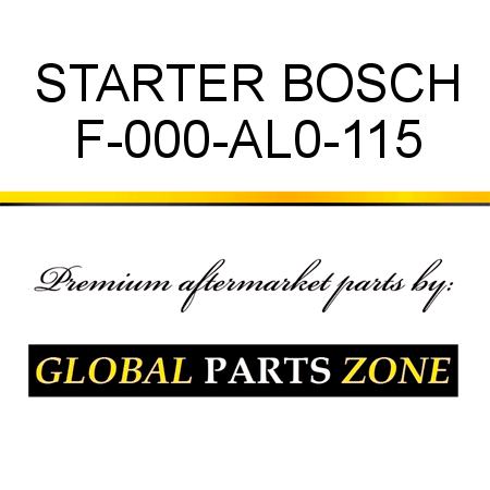 STARTER BOSCH F-000-AL0-115