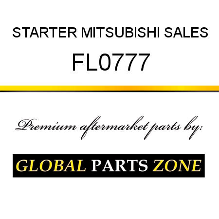 STARTER MITSUBISHI SALES FL0777