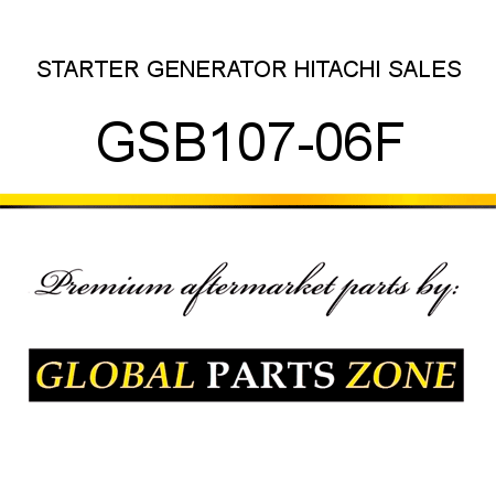 STARTER GENERATOR HITACHI SALES GSB107-06F