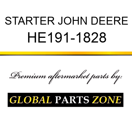 STARTER JOHN DEERE HE191-1828