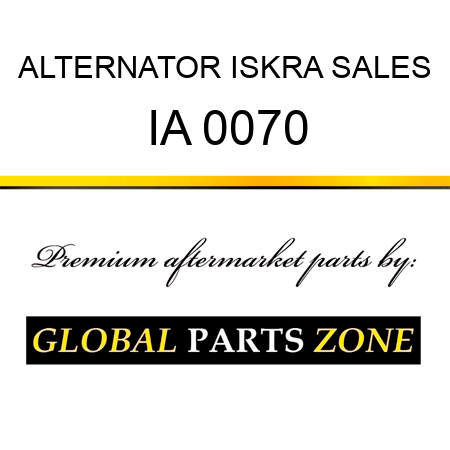 ALTERNATOR ISKRA SALES IA 0070