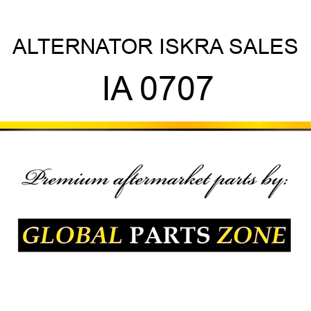 ALTERNATOR ISKRA SALES IA 0707