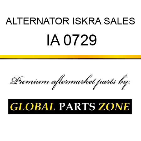 ALTERNATOR ISKRA SALES IA 0729