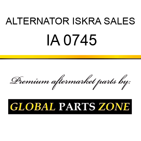 ALTERNATOR ISKRA SALES IA 0745