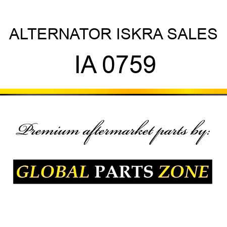 ALTERNATOR ISKRA SALES IA 0759