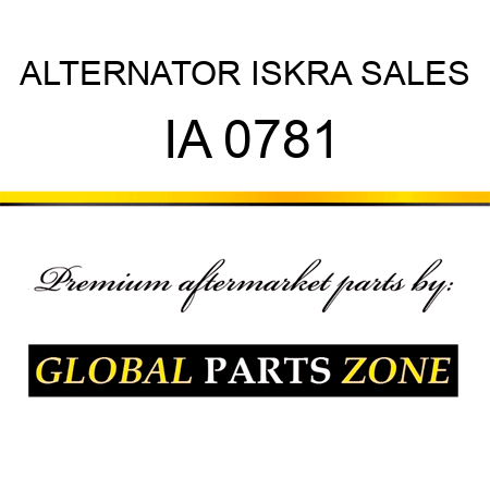 ALTERNATOR ISKRA SALES IA 0781