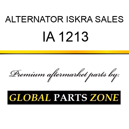 ALTERNATOR ISKRA SALES IA 1213