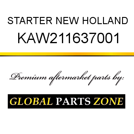 STARTER NEW HOLLAND KAW211637001