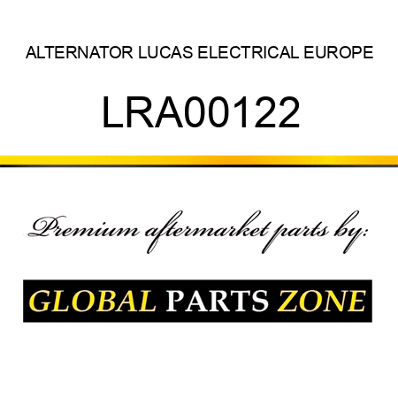 ALTERNATOR LUCAS ELECTRICAL EUROPE LRA00122