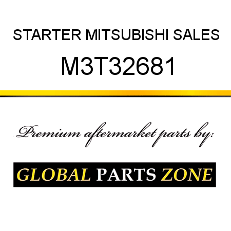 STARTER MITSUBISHI SALES M3T32681