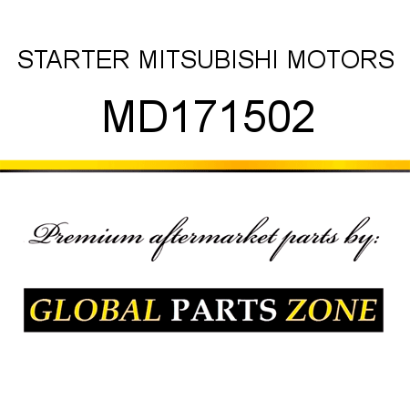 STARTER MITSUBISHI MOTORS MD171502